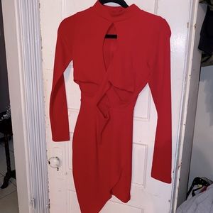 Red cutout dress